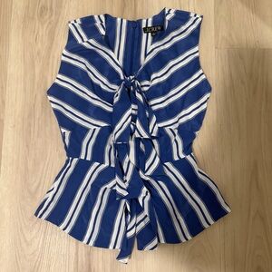 J. Crew Striped Sleeveless Blouse
